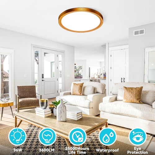 7 Inch Golden Bronze Flush Mount Ceiling Light