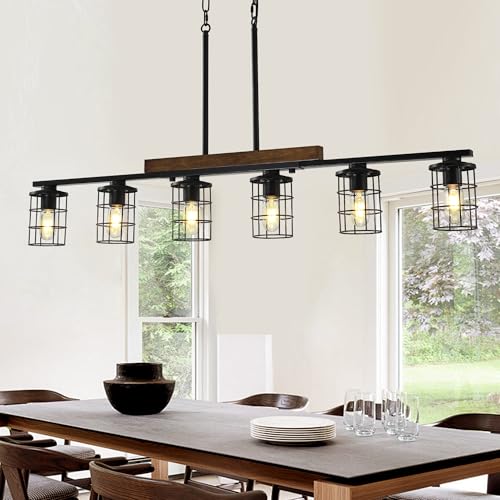 6 Light Farmhouse Kitchen Light Fixture