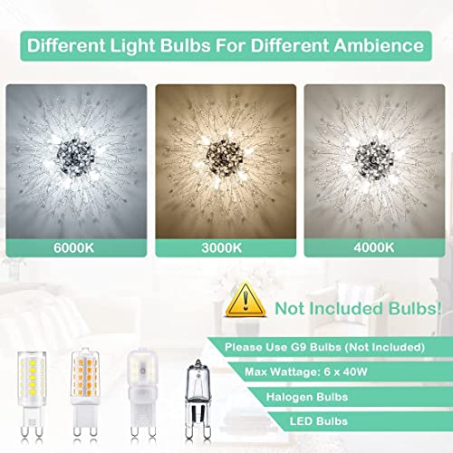 Crystal Sputnik Firework Close to Ceiling Light