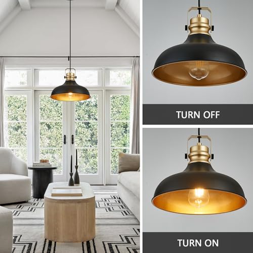Black and Gold Pendant Lights Kitchen Island Fixtures