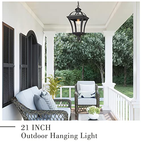 Farmhouse Outdoor Pendant Light for Porch