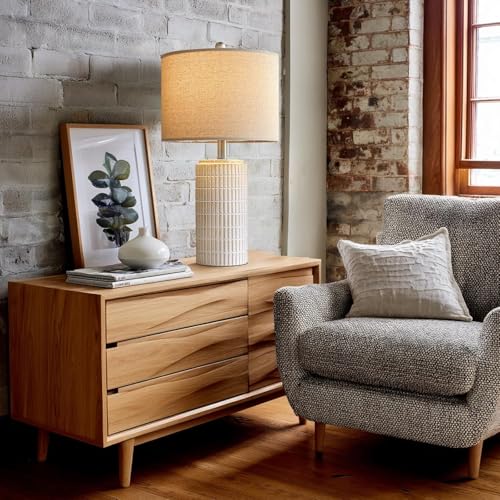 24" Modern Ceramic Table Lamps Set of 2 for Bedroom (2 Count)