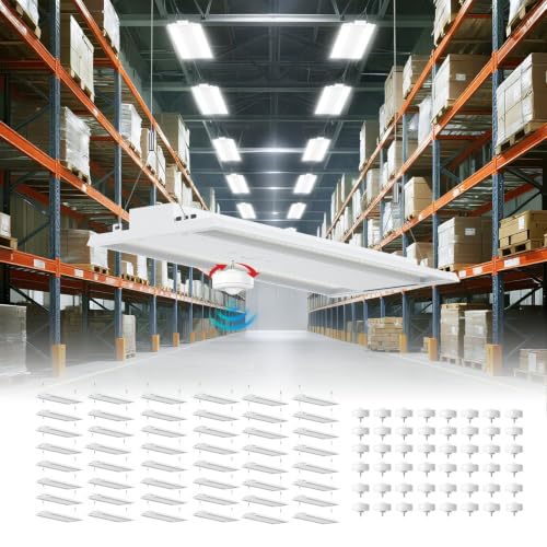 48 Pack 210W Motion Sensor LED Linear High Bay Shop Light (3 Count)