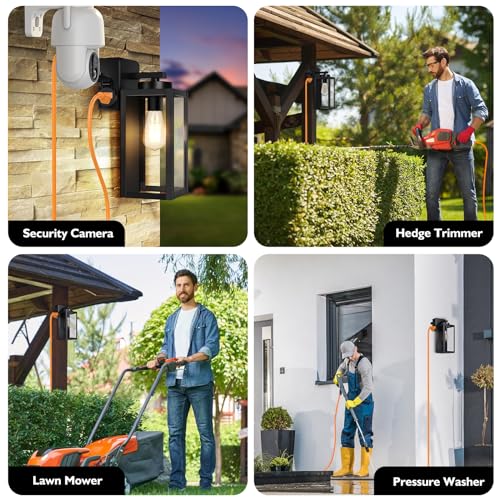 Porch Lights with Outlet (2 Count)