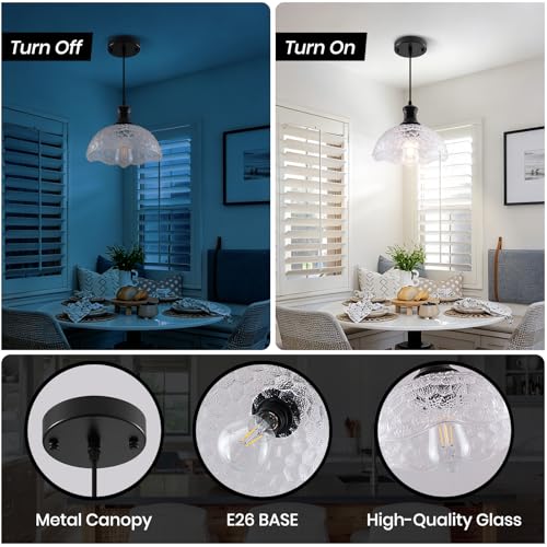 Vintage Pendant Light Kitchen Island (Clear / 1 Pack)