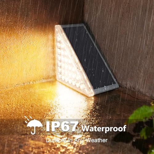 Solar Step Lights for Outside 4 Pack (4 Count)