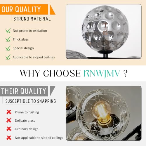 Sputnik Linear Chandeliers Modern Dining Room Light Fixture 54'' 16 Light