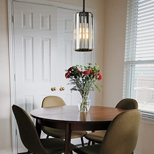 Black Pendant Lighting Modern Pendant Light Mini Crystal Chandeliers (2 Count)