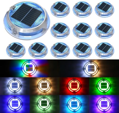 12 Pack Outdoor Solar Deck Lights Multicolored (12 Count)