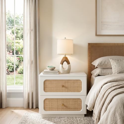 19'' Small Boho Table Lamps for Bedroom Set of 2 for Bedside
