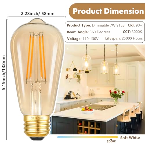 7W Dimmable LED Light Bulbs (6 Count)