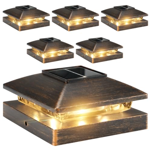 Solar Post Cap Lights Outdoor 6pack (6 Count)