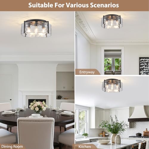 17.3“ Semi Flush Mount Ceiling Light Fixture