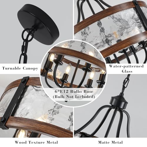 19.7" Glass Chandelier for Dining Room