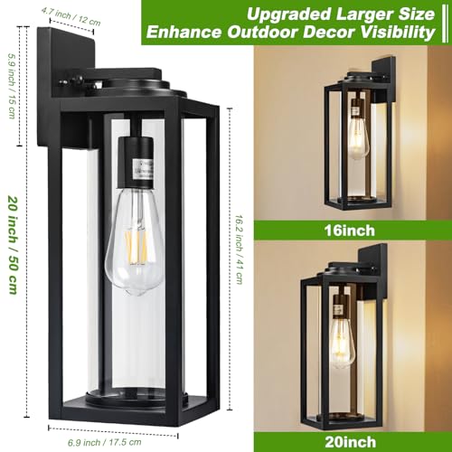 Large Outdoor Wall Lights (2 Count)