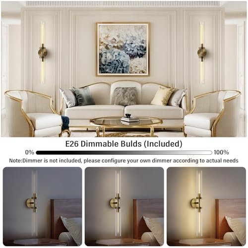 Brass Wall Sconces (2 Count)