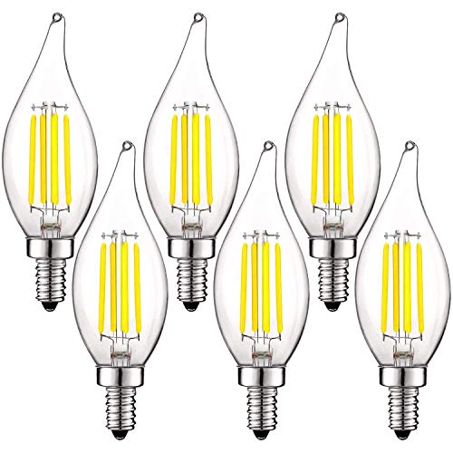 Vintage Candelabra LED Bulb 60W Equivalent (6 Count)