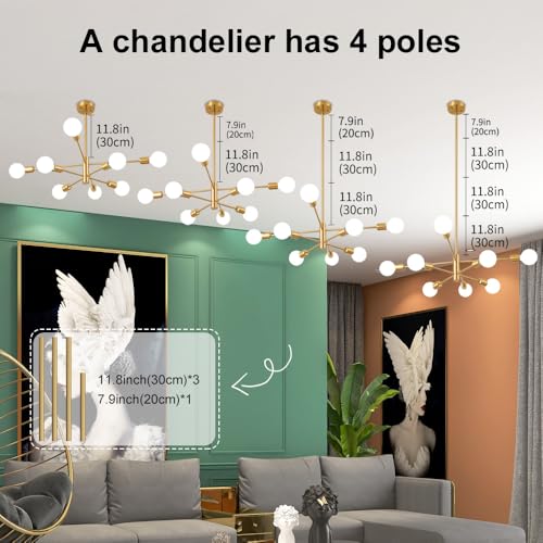 Chandeliers for Dining Room Gold 8