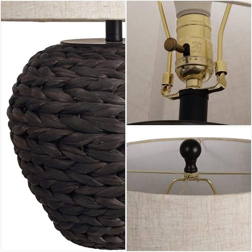 Alaro Table Lamp Woven Water Hyacinth Basket 24.5"