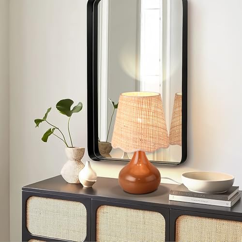 Brown Small Bedside Table Lamp for Bedroom