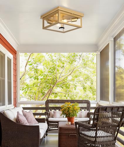 Motion Sensor Outdoor Ceiling Light with Remote