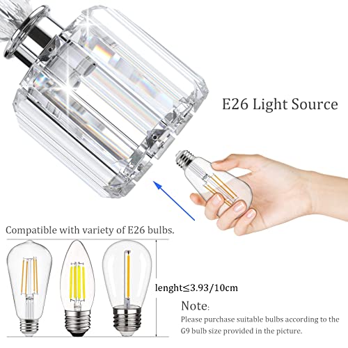 Crystal Vanity Light Fixtures 3 Light Modern Crystal Bathroom Lights Fixtures Over Mirror Stainless Steel Chrome Vanity Light for Bathroom Wall Lights Fixtures