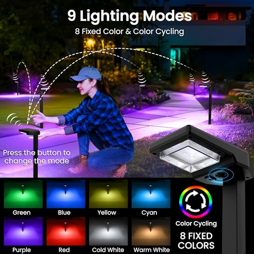 Solar Pathway Lights Outdoor (4 Count)