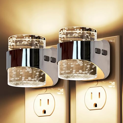 Night Light 2 Pack 3000K Bubble Night Lights Plug into Wall (2 Count)