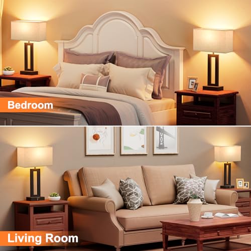 Nightstand Table Lamps for Bedrooms Set of 2 (2 Count)