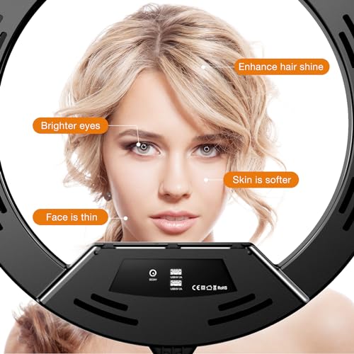 Large 22" Ring Light for iPad iPhone with 75" Tripod Stand Barber