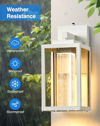 White Outdoor Garage Lights Wall Mount (2 Count)
