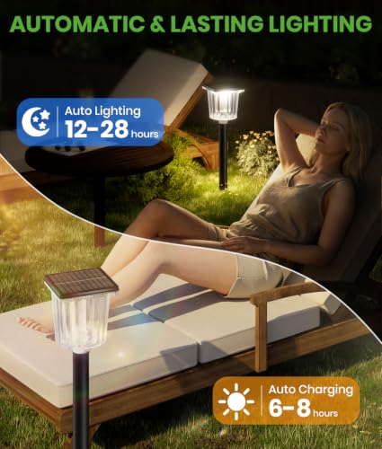 Super Bright Solar Pathway Lights 8 Pack (8 Count)