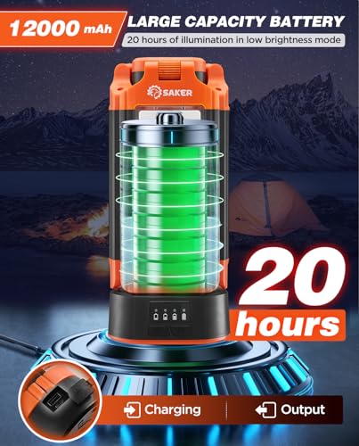 Portable Camping Light with Stand 12000mAh 73.2" Work Light LD10