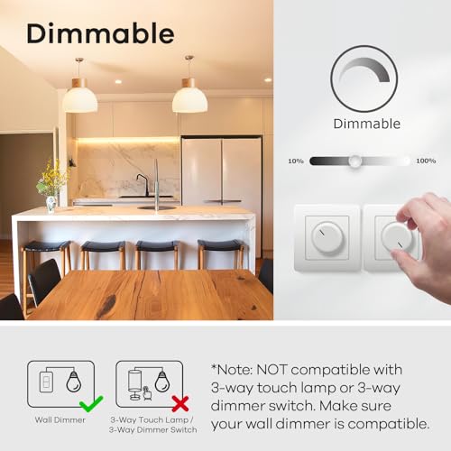 A19 LED Light Bulbs Dimmable (12 Count)
