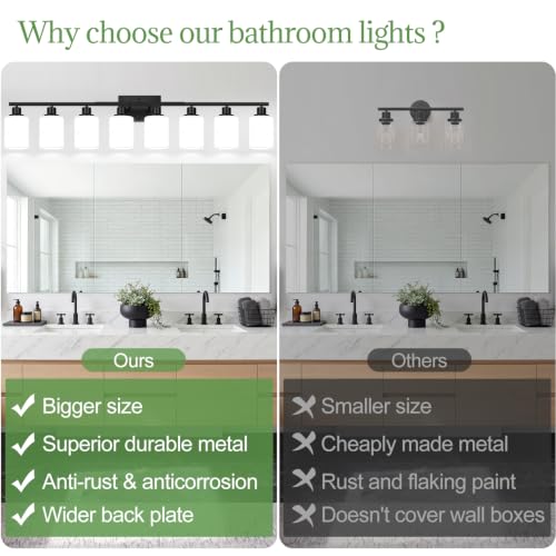8 Light Bathroom Light Fixtures