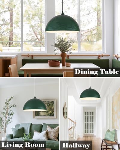 16 inch Green Pendant Light 2 Pack