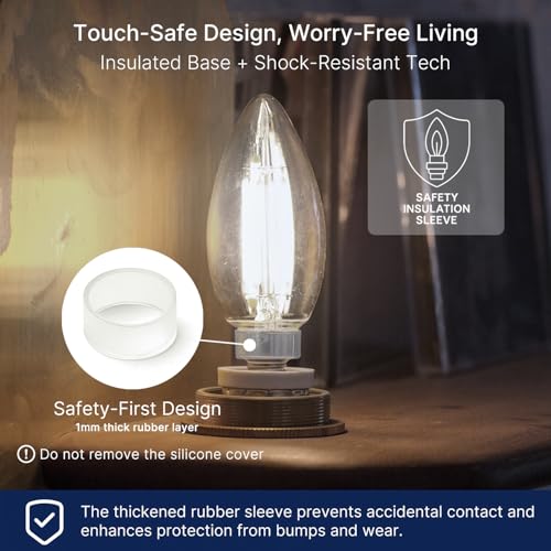 5000K Daylight B10 Dimmable 4W LED E12 Candelabra Bulbs (6 Count)