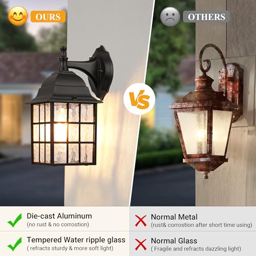 Dusk to Dawn Outdoor Wall Lights 2Pack (2 Count)