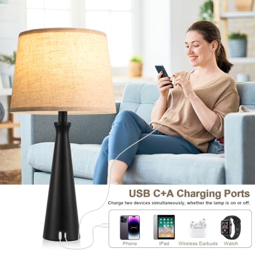 Modern Touch Lamps for Nightstand (2 Count)