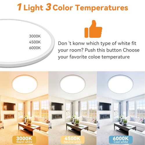 1PACK LED Flush Mount Ceiling Light Fixture