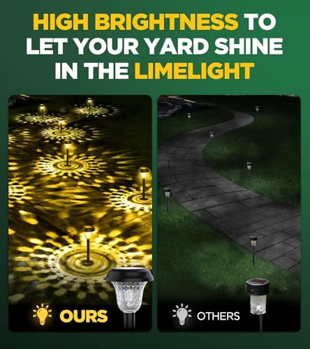 10 Pack Ultra Bright Solar Lights Outdoor Waterproof (10 Count)