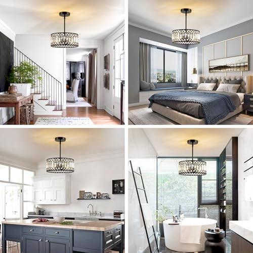 3 Light Crystal Ceiling Light