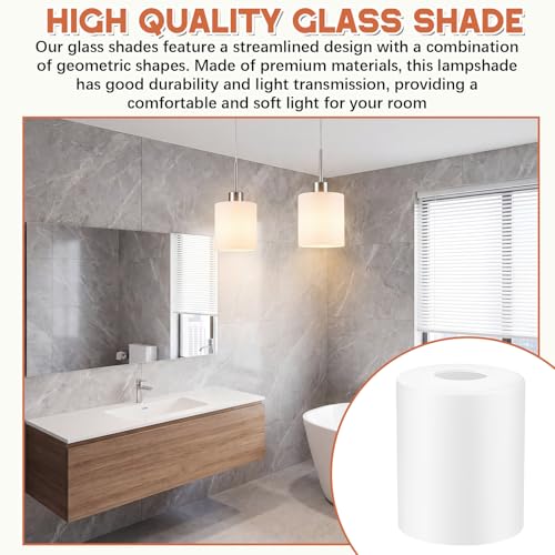 3 Pack Frosted White Glass Lamp Shade 1 (3 Count)