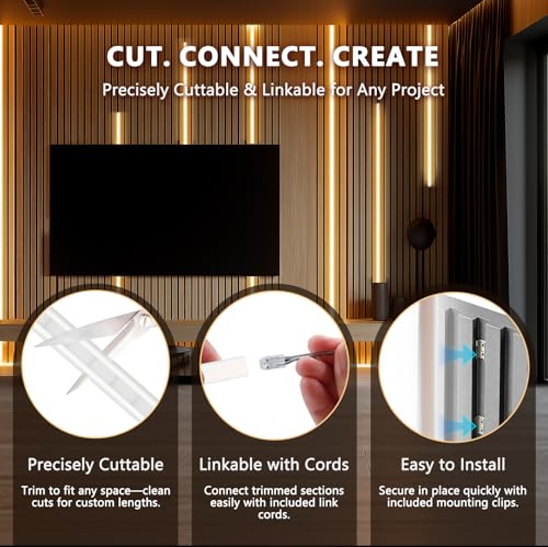 LED Strip Lights for Slat Wall Recessed (Smart Control)