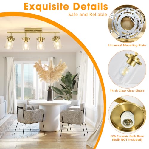 4 Lights Kitchen Track Lighting Fixtures Ceiling