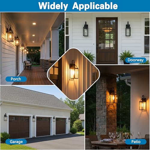 16" Large Dusk to Dawn Outdoor Wall Light (2 Count)