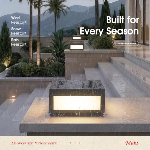 12" Square Solar Post Lights
