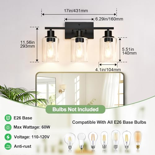 3 Light Bathroom Light Fixtures