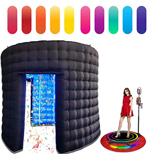360 Photo Booth with LED Light Strip Suitable for 360 Photo Booth Machines Take Photos with Record Videos