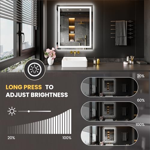 20"X28" LED Bathroom Mirror with Lights